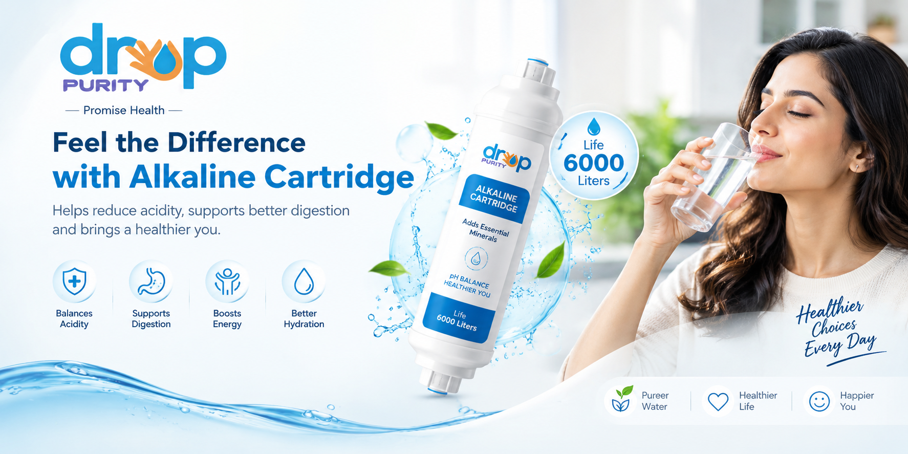 Alkaline Water Purifier - Feel the Difference with Alkaline Cartridge